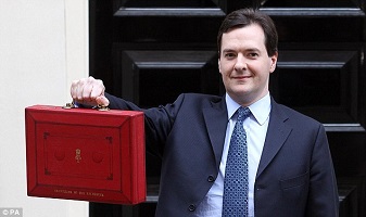 George Osborne outside no 11 Downing Street